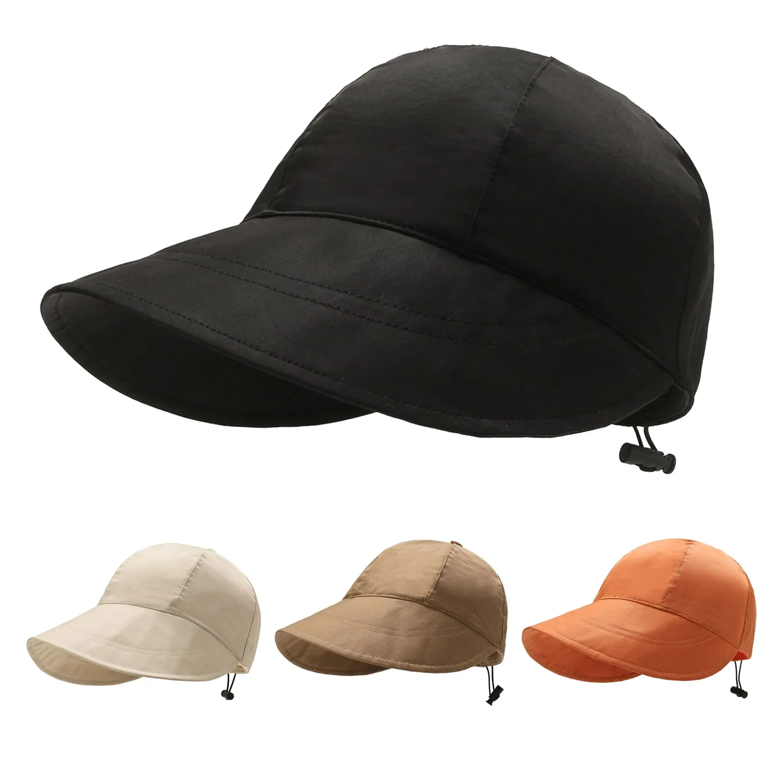 

Summer Sunshade Sun Quick Drying Large Brim Fisherman Hat Adjustable Hood Circumference Sun Hat Womens Hat with Ponytail Hole