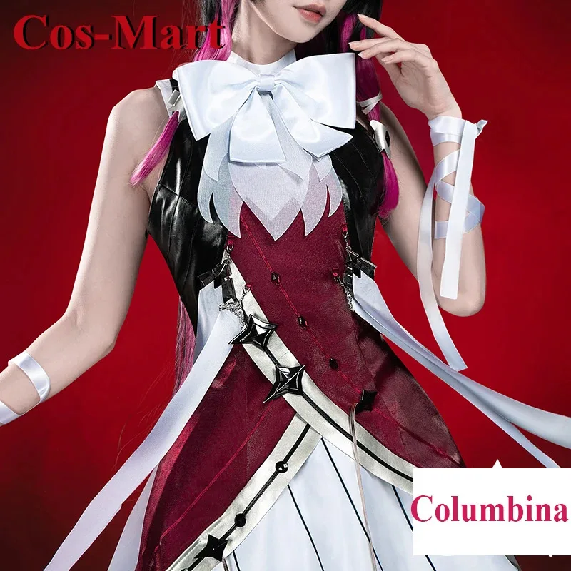 Фото Cos-Mart, горячая игра Genshin Impact Columbina, карнавальный костюм, модная великолепная боевая форма, одежда для ролевых игр и вечеринок №4