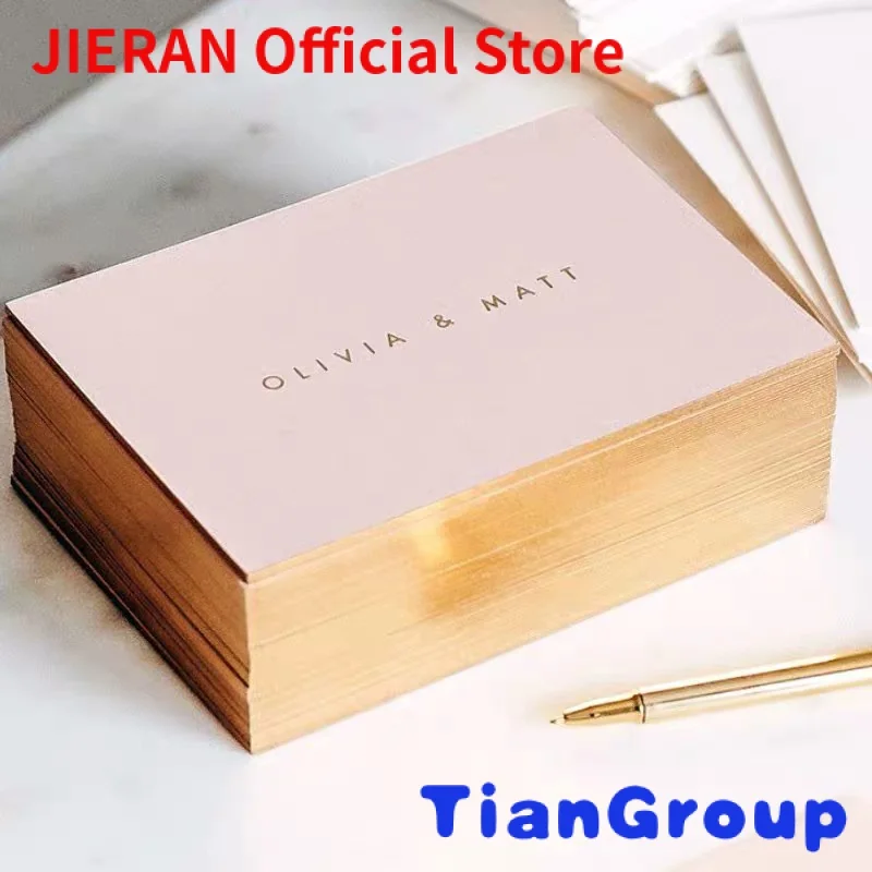 

Luxury Shinny Gold Foil Edge Custom Own Logo Printing Factory Price Business Card