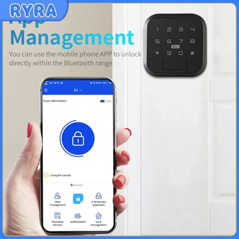 

5 Unlocking Methods Smart Door Lock Tuya Password Electronic Lock Smart Home Smart Ball App Remote Control Fingerprint