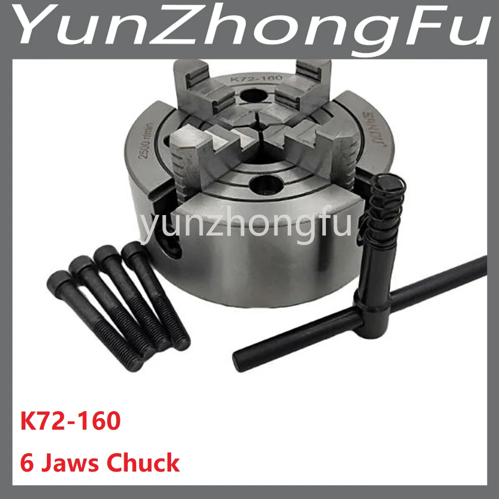 

K72-160 4-jaw lathe chuck independent reversible tool with lathe drilling and milling machining accessories