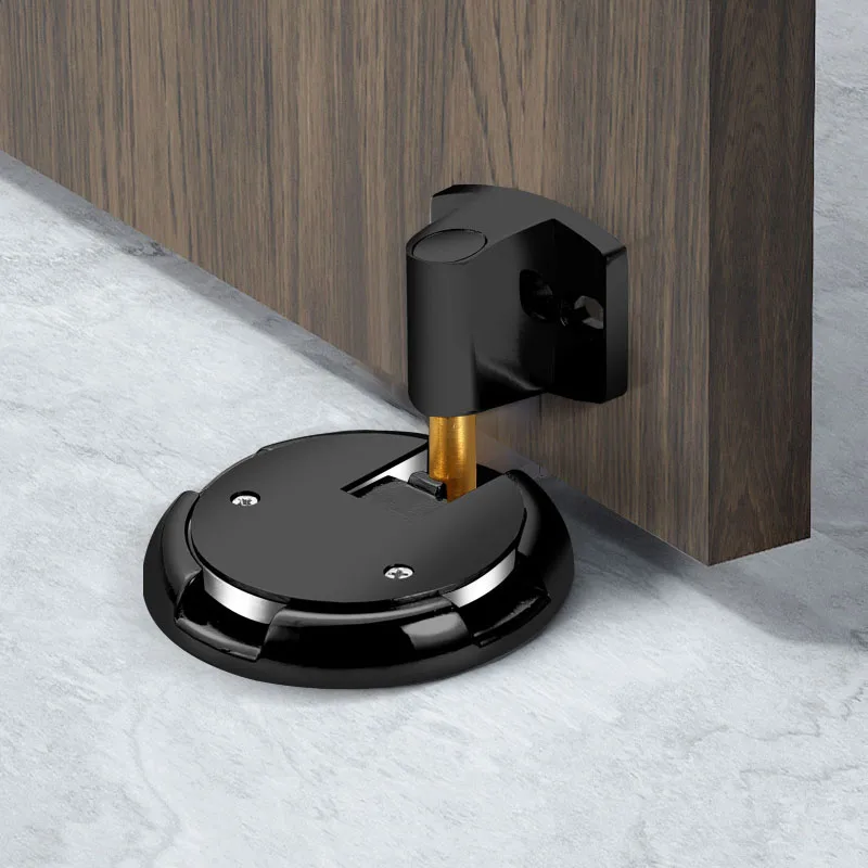 Zinc Alloy Punch-free Mechanical Suction Invisible Suction on Bathroom Door Push Non-magnetic Smooth Noise Reduction Multitool