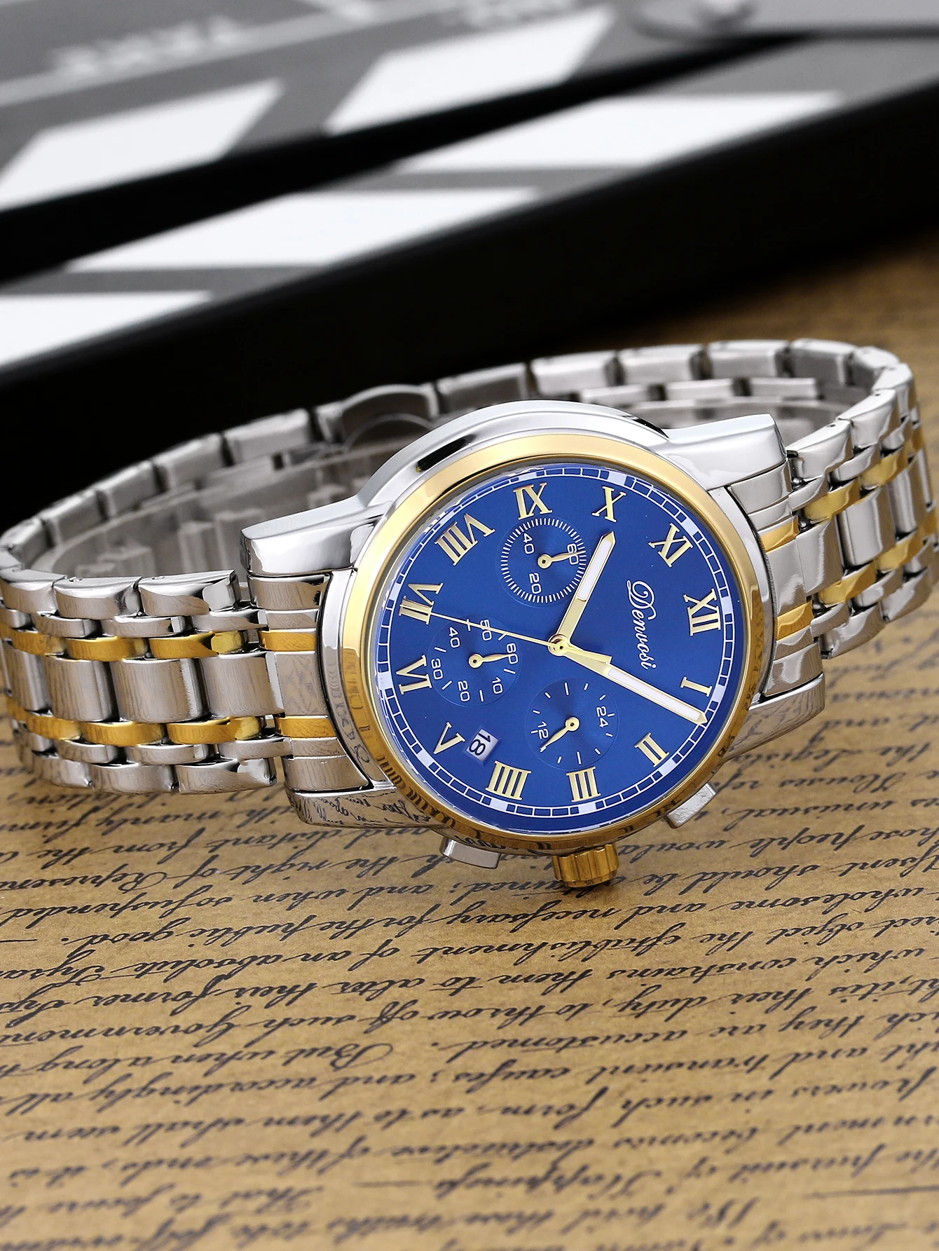 Роскошные Водонепроницаемые Кварцевые Наручные Часы С Ремешком Из Нержавеющей