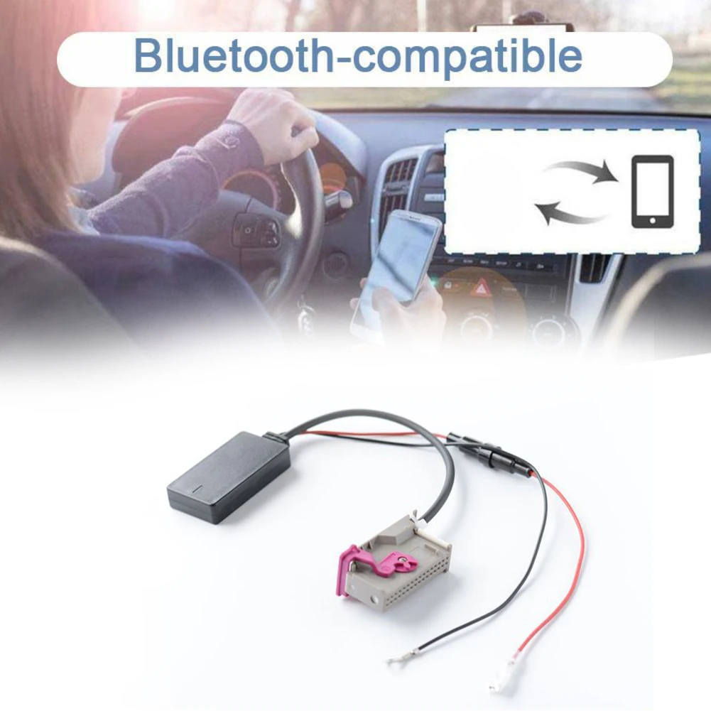 

Brand New Bluetooth Cable Car 12V 32 Pin An External Audio Source Aux Cable Bluetooth Adapter Bluetooth-enabled