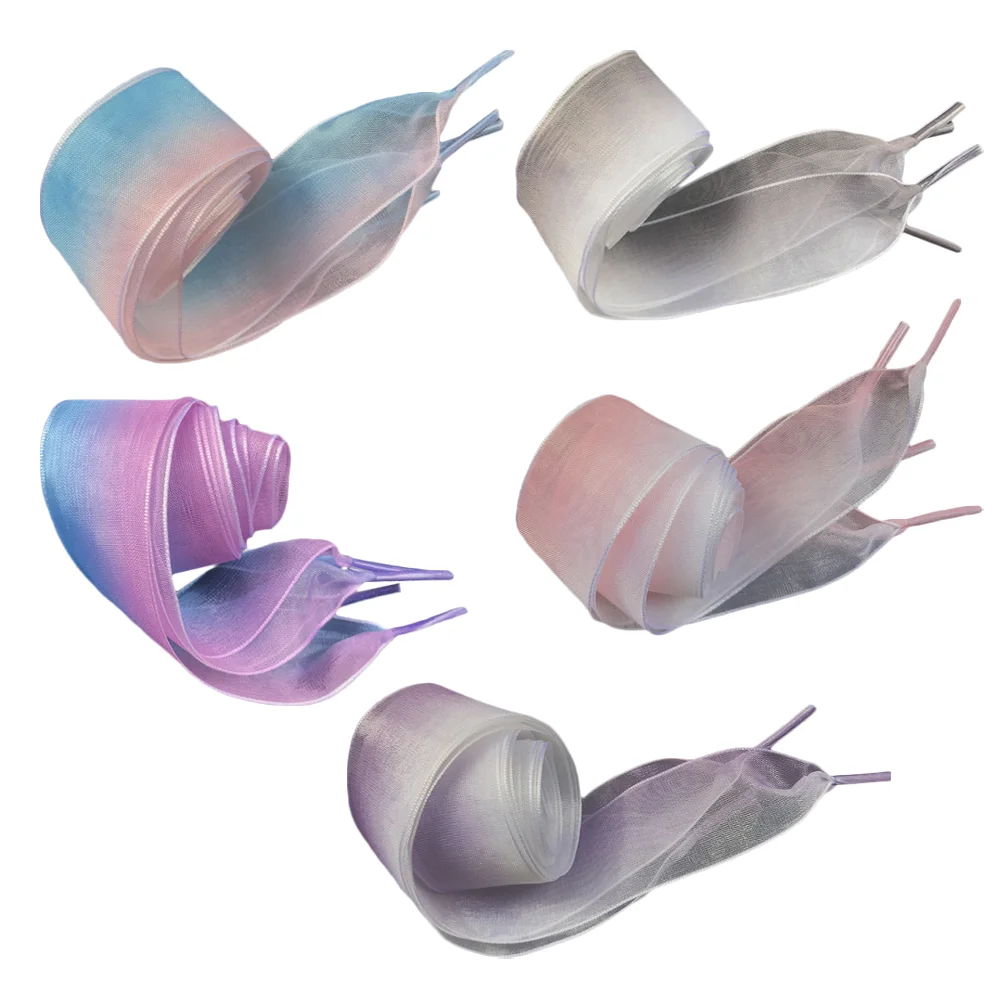 5 Pairs Flat ShoeLaces Silk Shoe Lace Elastic Shoe Laces Shoelaces For Kids Silk ShoeLaces Flat Sho Shoelaces For Sneakers