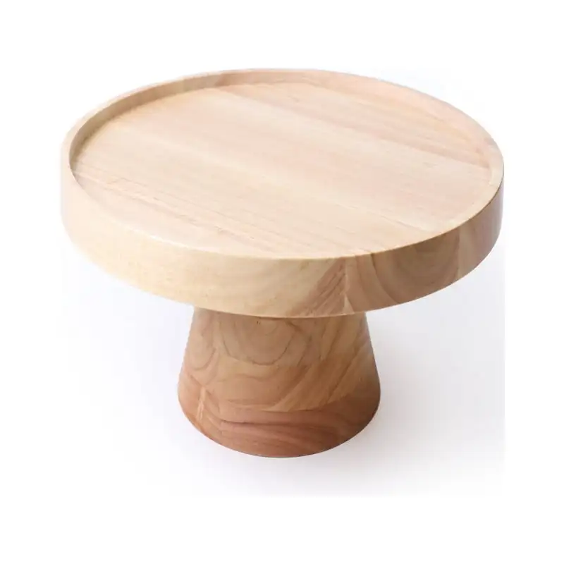 

Wood Cake Stand, 12.52IN Dia x 5IN H, 3.9 lb, Natural Wood Color