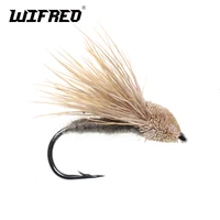 wifreo 6pcs 10 cicada deer hair flies floating bass trout summer time dry fly surface fly fishing flies black green body