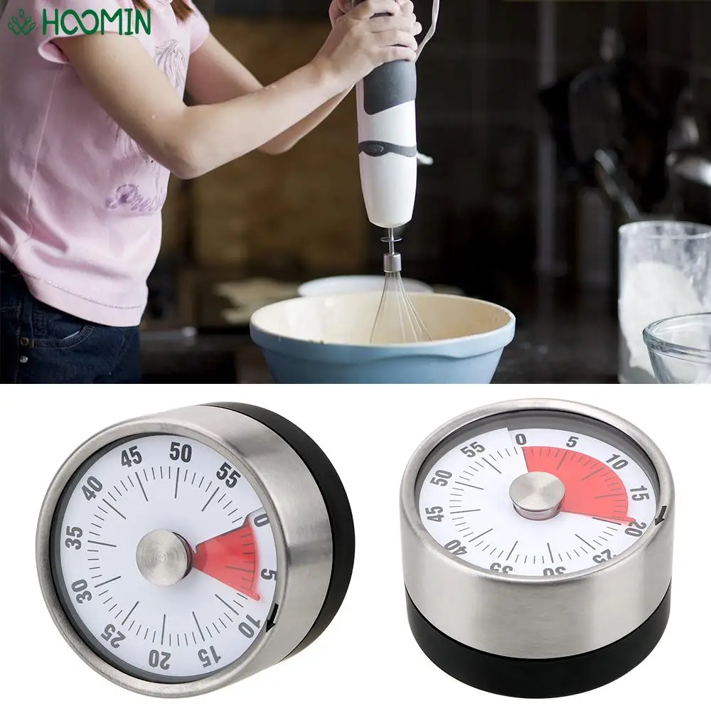 

Magnet Round Shape Kitchen Tools Mechanical Cooking Timer Time Reminder Countdown Alarm Reminder 60 Minutes Kitchen Timer