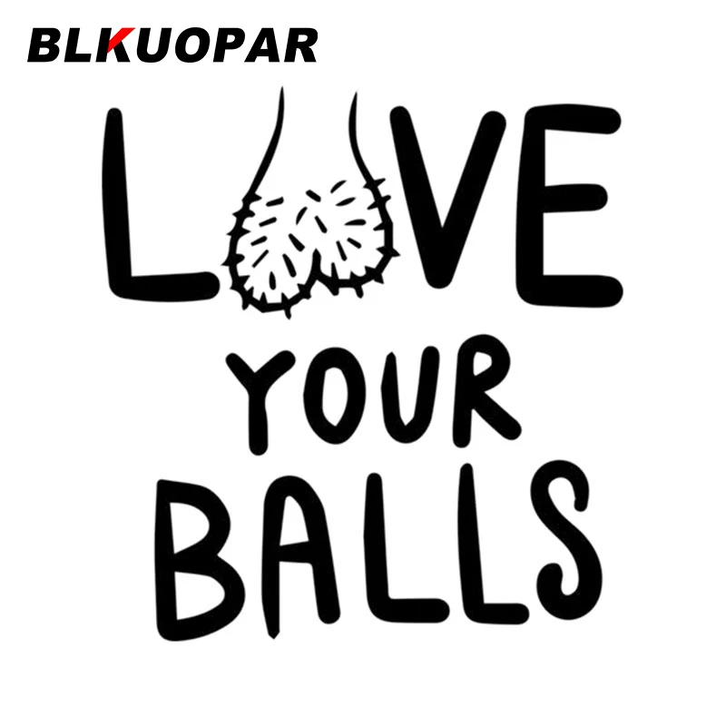 

BLKUOPAR I Love Balls In My Face Car Sticker Waterproof Fashionable Original Decal Sunscreen Creative Surfboard Bumper Car Lable