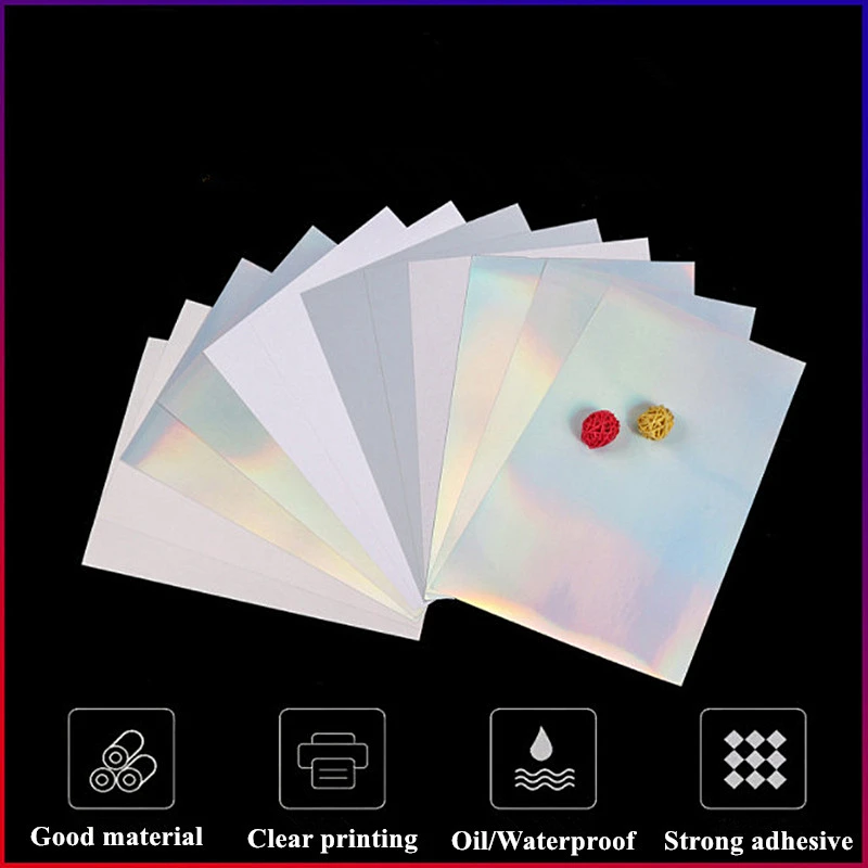 

50 Sheets A4 DIY 210mmx297mm Inkjet Printer PP/PET Laser Glossy Matte Stickers Luminous Bottles Notice Boxes Xmas Gifts Labels