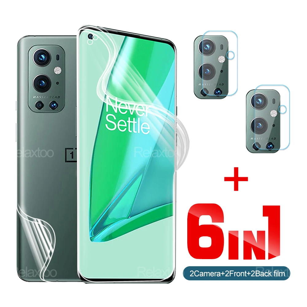 

Гидрогелевая пленка 6 в 1 для Oneplus 9 Pro, передняя и задняя линзы, экран для телефона 9R, 9, 10 Pro, 8, 8T, 8 Pro, 7, 7T, Nord CE, 5G Nord 2, Φ Nord N10, N100