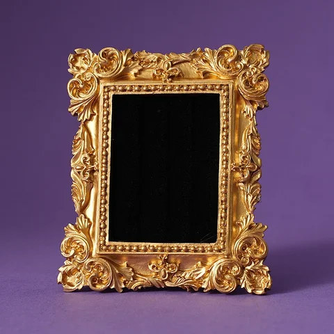 Подставка для ювелирных изделий, винтажная смоляная фоторамка, поднос для колец, ювелирный магазин, стенд для хранения, дисплей для фотографий, реквизит