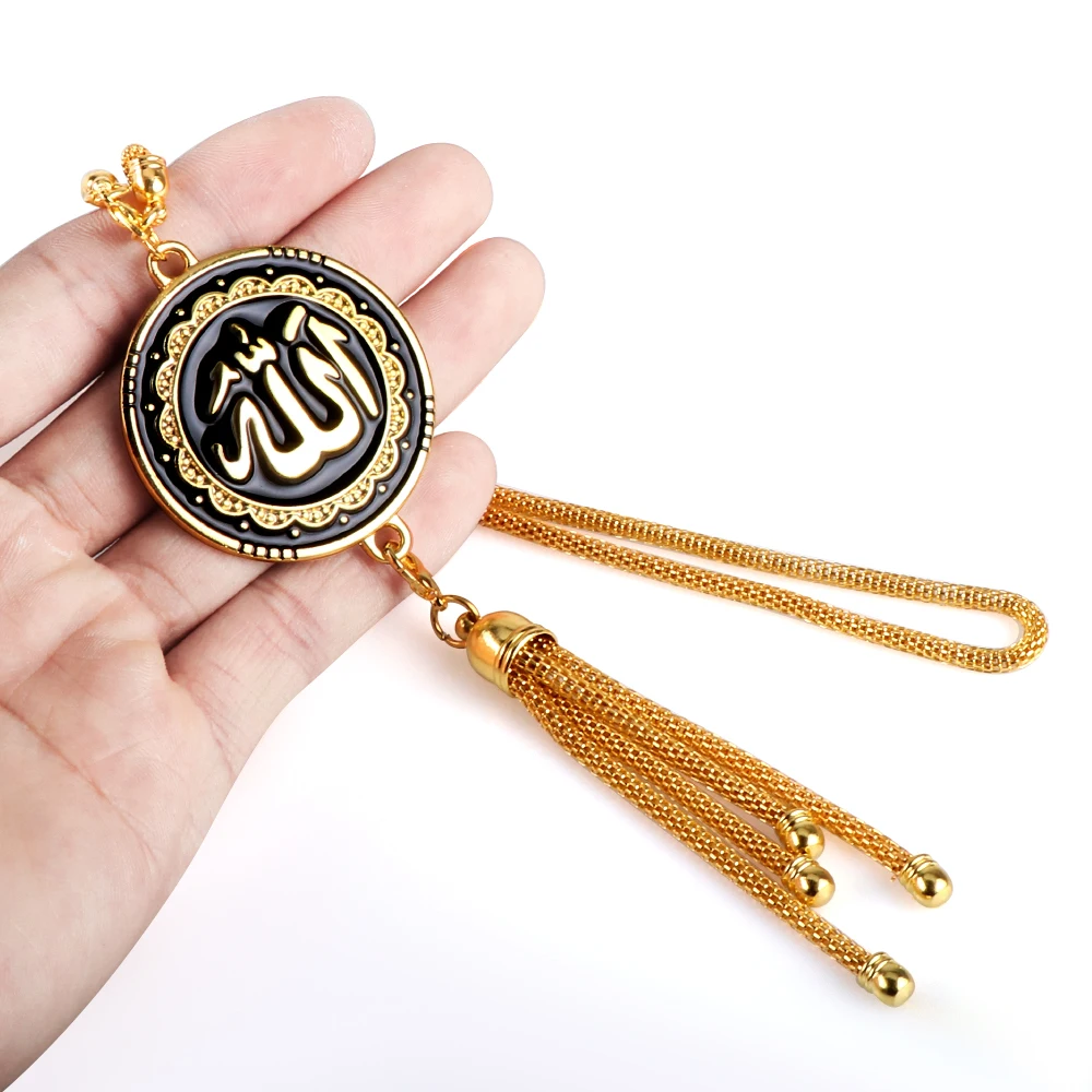 

Автомобильный кулон 3D металлический авто зеркало заднего вида подвесные украшения мусульманский ислам Аллах значок украшения аксессуары для FORD AUDI VOLVO