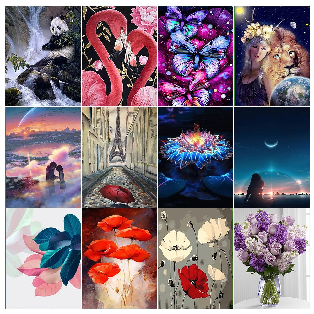 

YOUQU 5d Diamond Painting Animal Animation Plant Full DIY Diamond Embroidery Art Painting Pieces Handmade Home Decoration