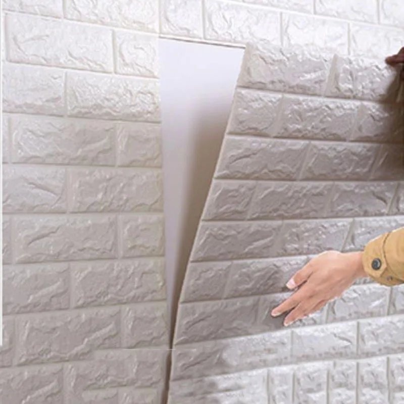 

3D-наклейки на стену с изображением кирпича, водонепроницаемые Самоклеящиеся украшения «сделай сам» для спальни, детской, гостиной, обои из бумаги
