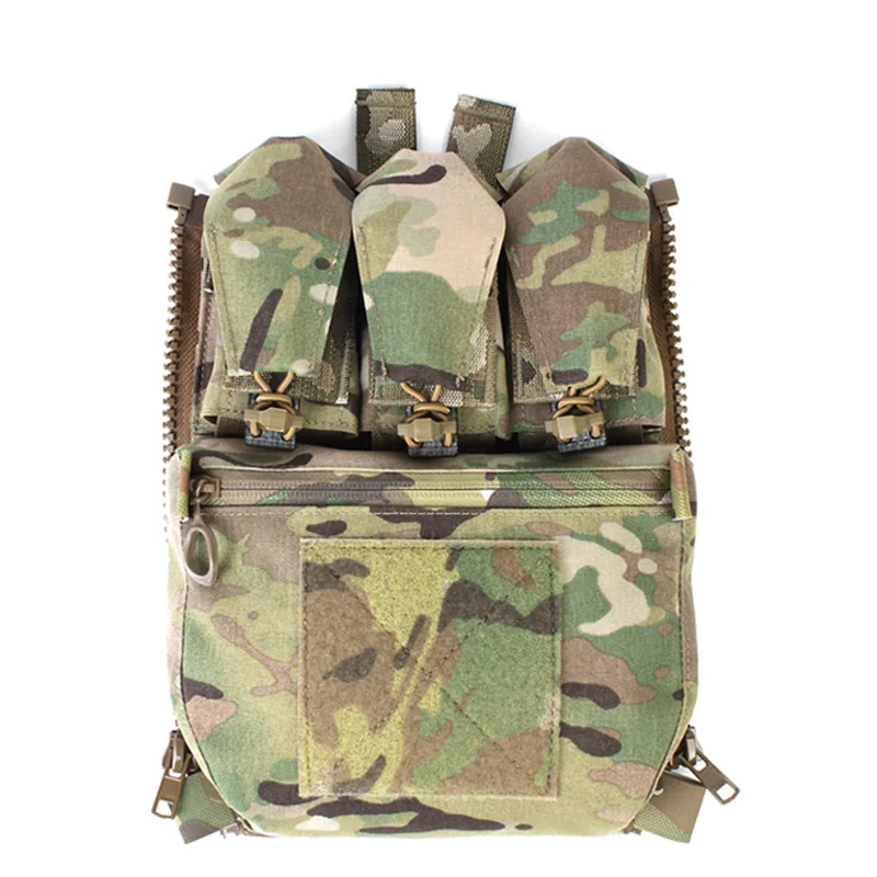 Silent Flap Tactics Triple Zipper Bag Assault V5 Triple Multi-purpose Support Backplane Bag