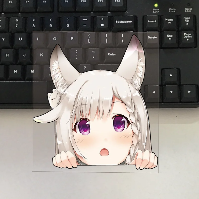 Милый аниме мультфильм Граффити Девушка стикеры Аватара Водонепроницаемые