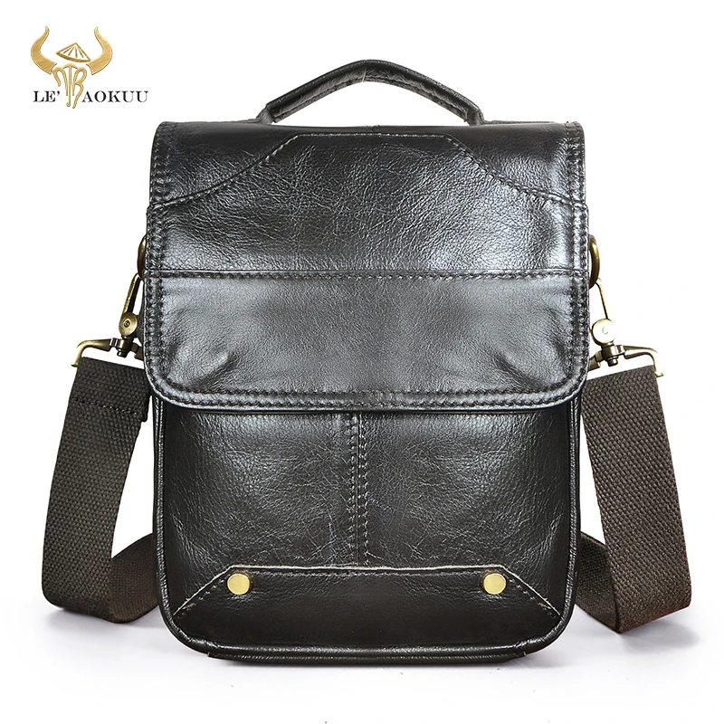 

2022 Quality Oil Wax Leather Male Travel Shoulder Messenger bag Cowhide Fashion Cross-body Bag 8" Tote Mochila Satchel bag 151
