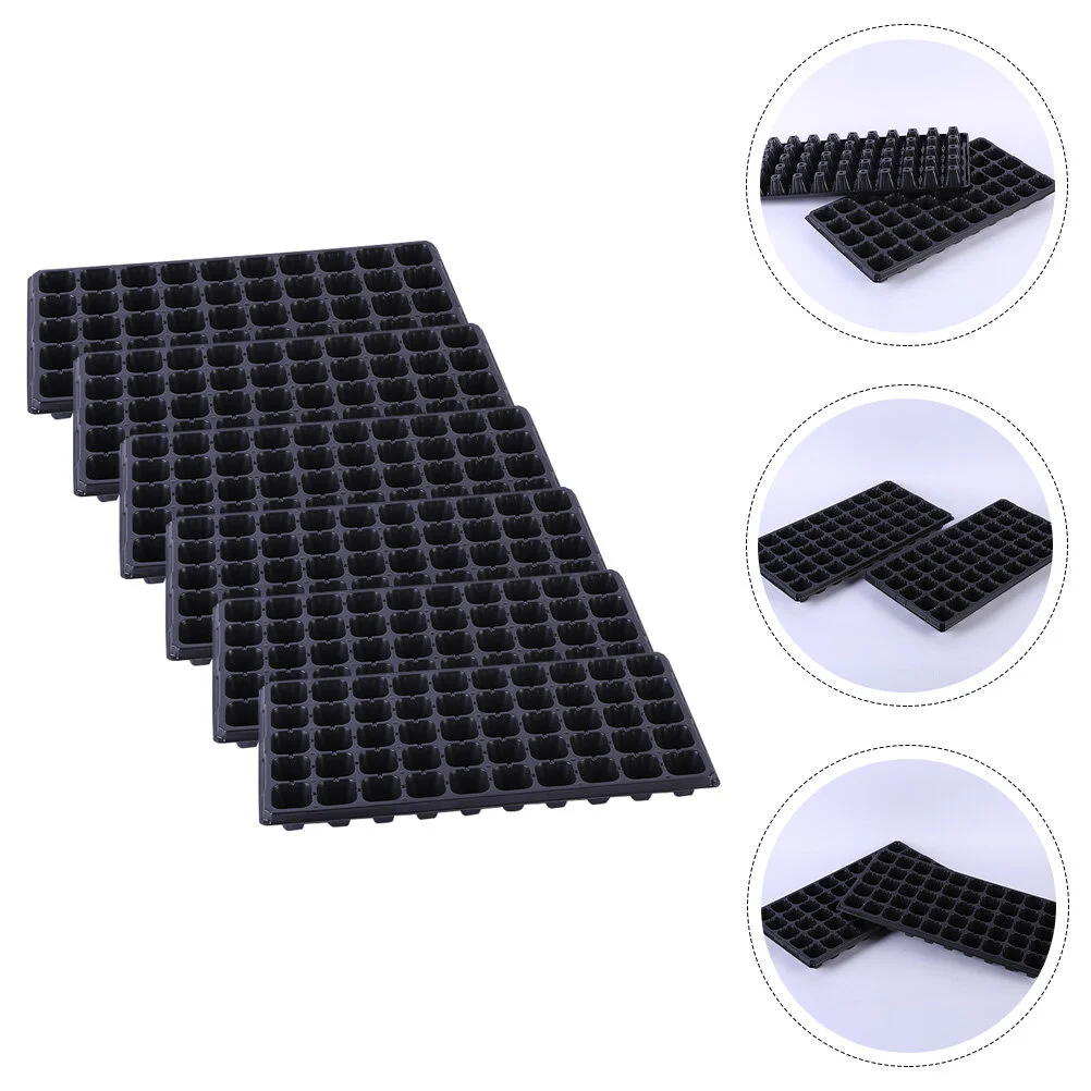 

6 Pcs Garden Planting Tray Germination Propagator Succulent Planters Vegetable Greenhouse Accessory Pvc Starting Container