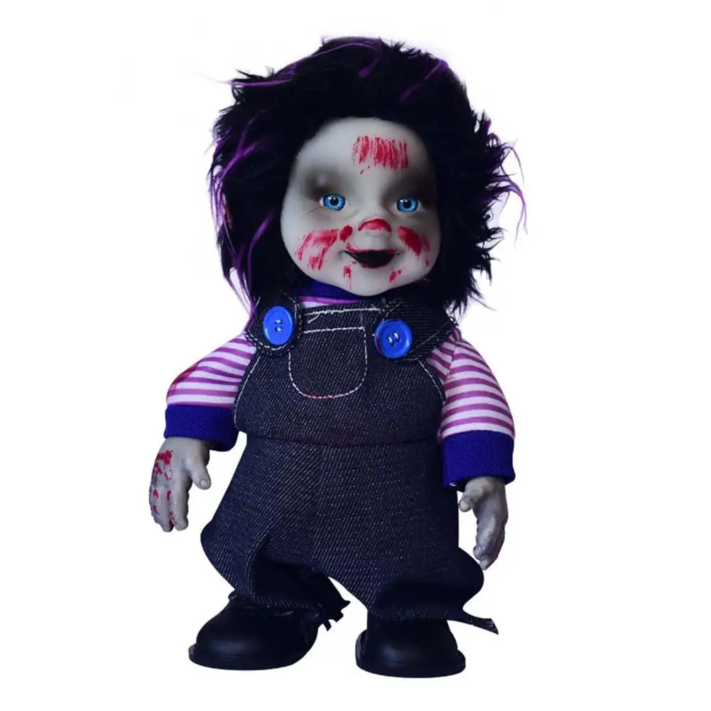 Halloween Haunted House Baby Doll Terror Decoration Toy Sound Activated Battery Operated Animatronic Creepy Doll For Decoration