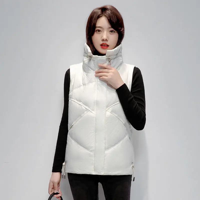 Women Ultra Light Down Long Vest Casual Slim Waistcoat  White Duck Down New Korean Style 2023 Fashion Hot Saling Vest U29