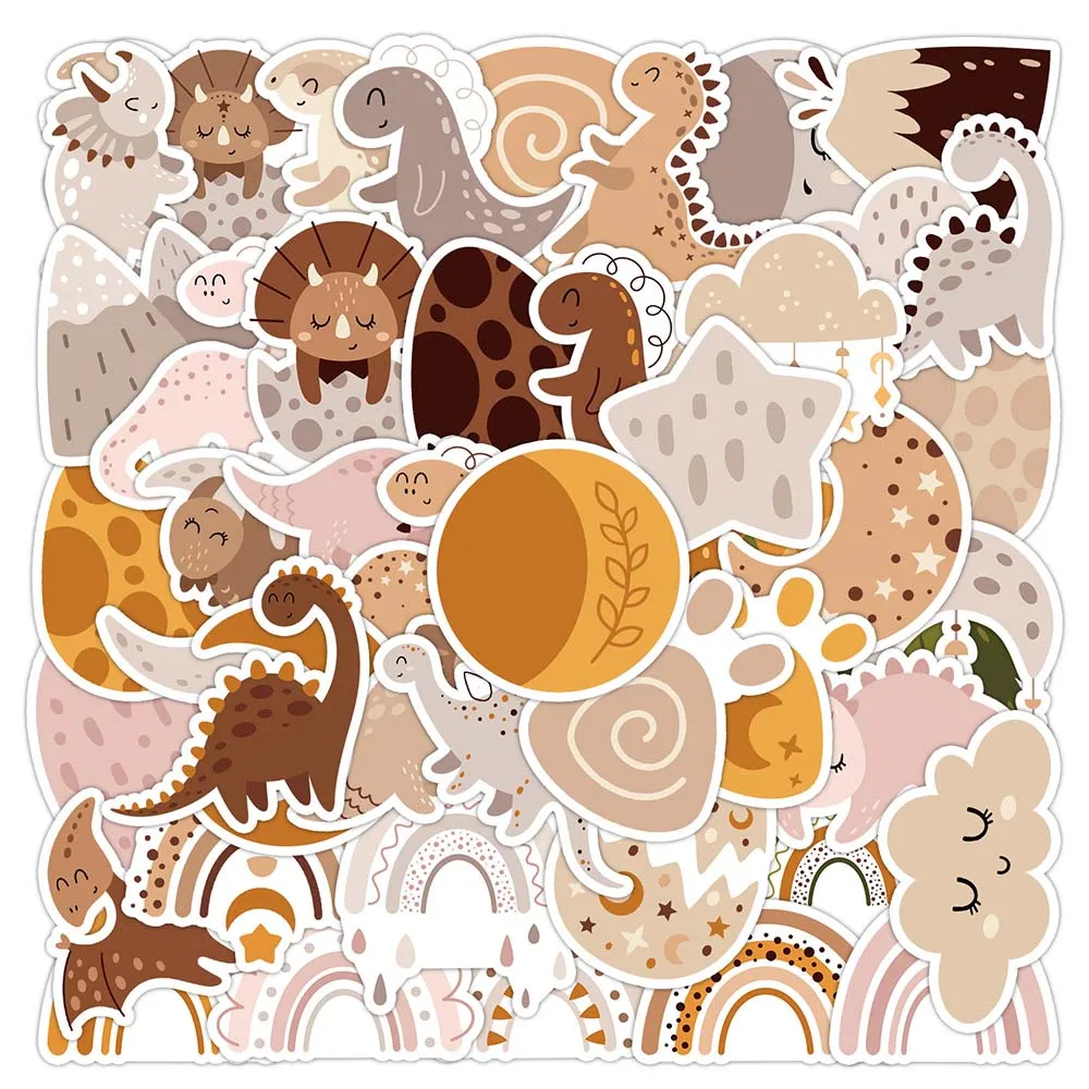 

10/50 шт., водонепроницаемые наклейки в стиле бохо с рисунком динозавра