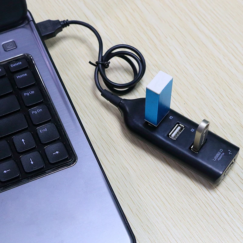 

4 Port USB Hub 2.0 Multi USB Splitter Hub Use Power Adapter Multiple Expander 2.0 USB Hub For Desktop Laptop PC