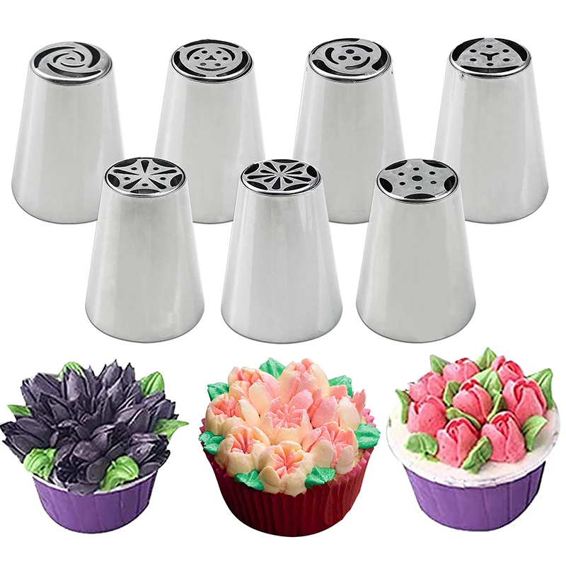 Cake Decorating Tool Russian Icing Piping Pastry Nozzles for Cakes Fondant Decor Confectionery Flower Cream Baking Supplies Set |
