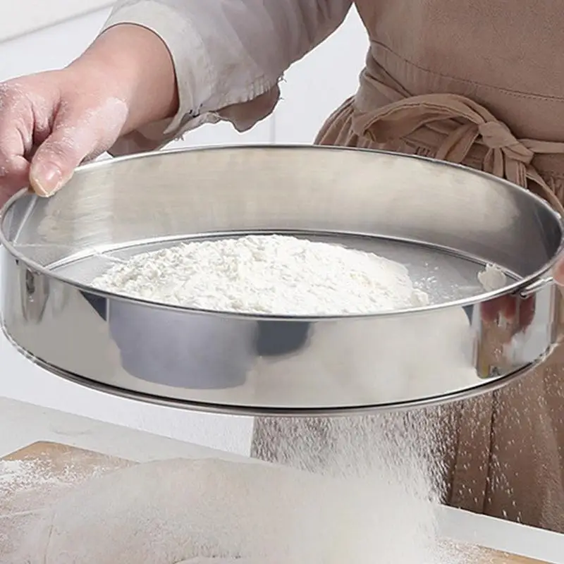 Сито с мелкой сеткой круглая сетка 25 см портативное сетчатое кухонное сито для