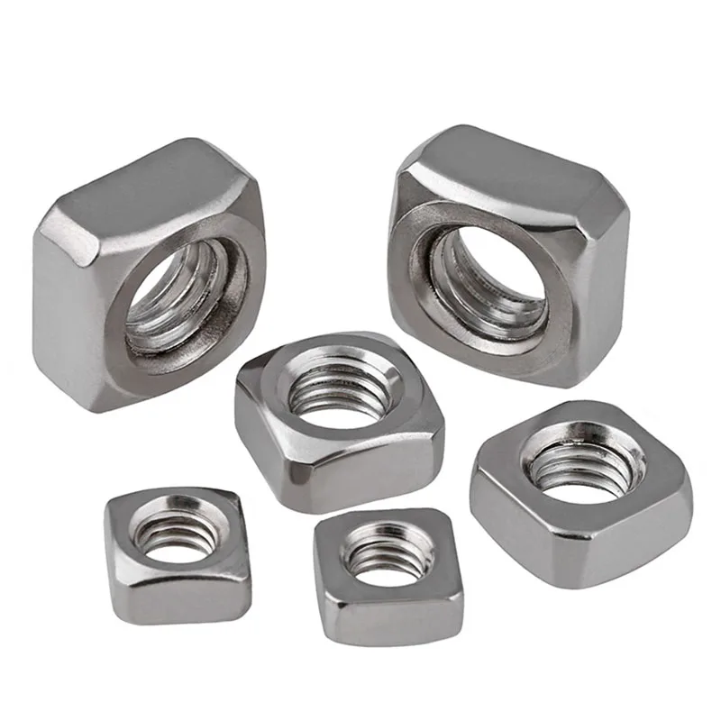 

10Pcs/lot A2-70 Stainless Steel Square Nuts DIN557 M3 M4 M5 M6 M8 M10