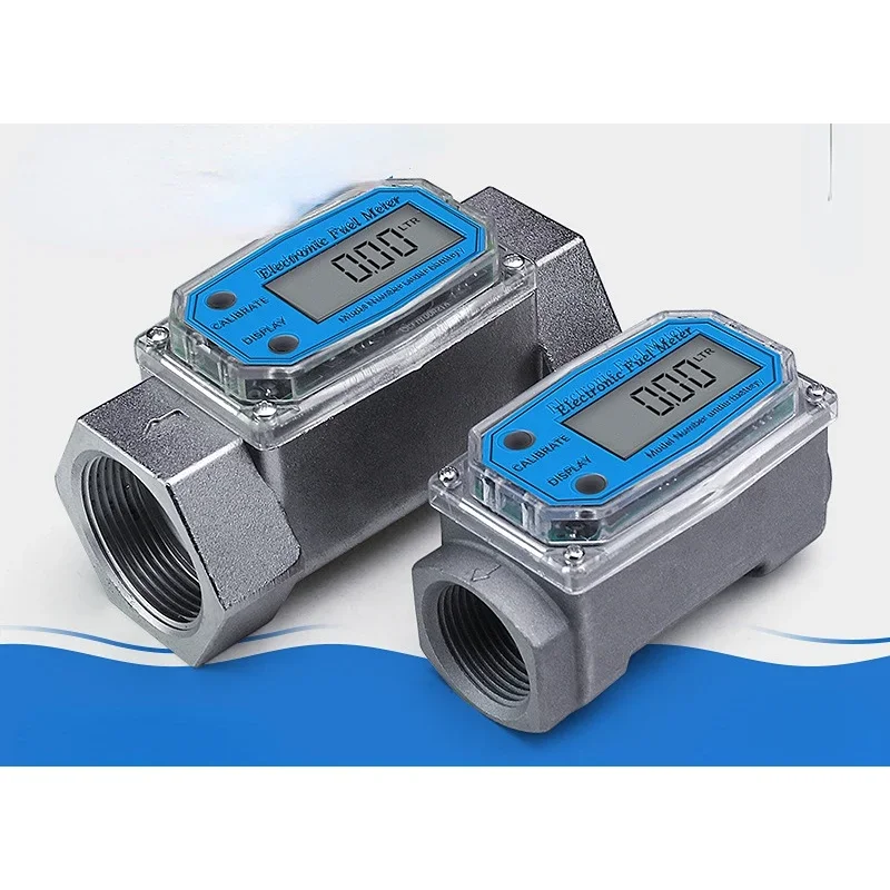 Турбинный Расходомер воды 1 дюйм/1 5 дюйма с цифровым ЖК-дисплеем резьбовой