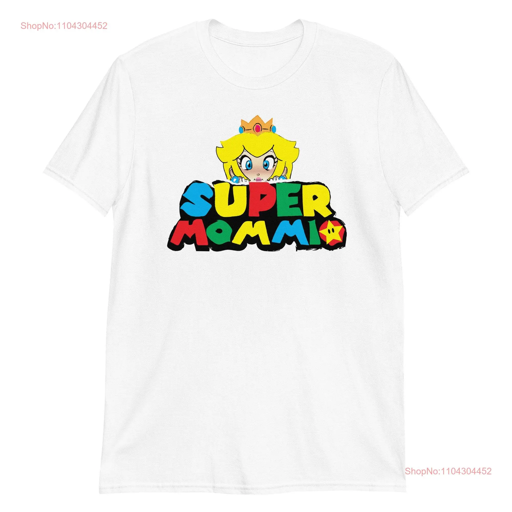 Женская футболка Mama на день матери Super Mommio Gamer Mom Mothers Princess Peach забавная с длинными