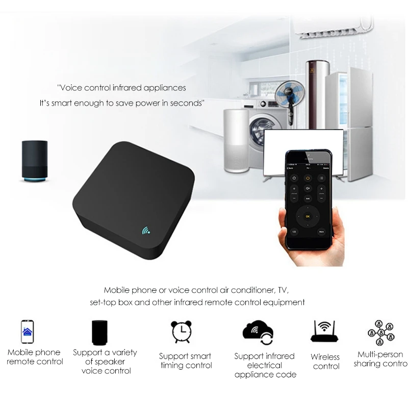 

IR Remote Control,Wifi-IR Remote Control For Home Automation Tuya APP Voice Control Infrared Remote Control
