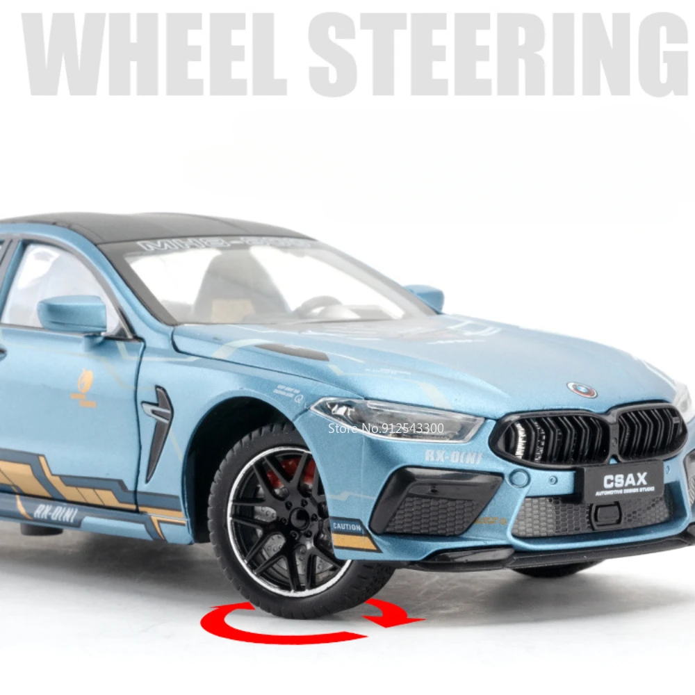 1:24 BMW M8 Миниатюрная модель спортивного автомобиля Игрушки из сплава литой под