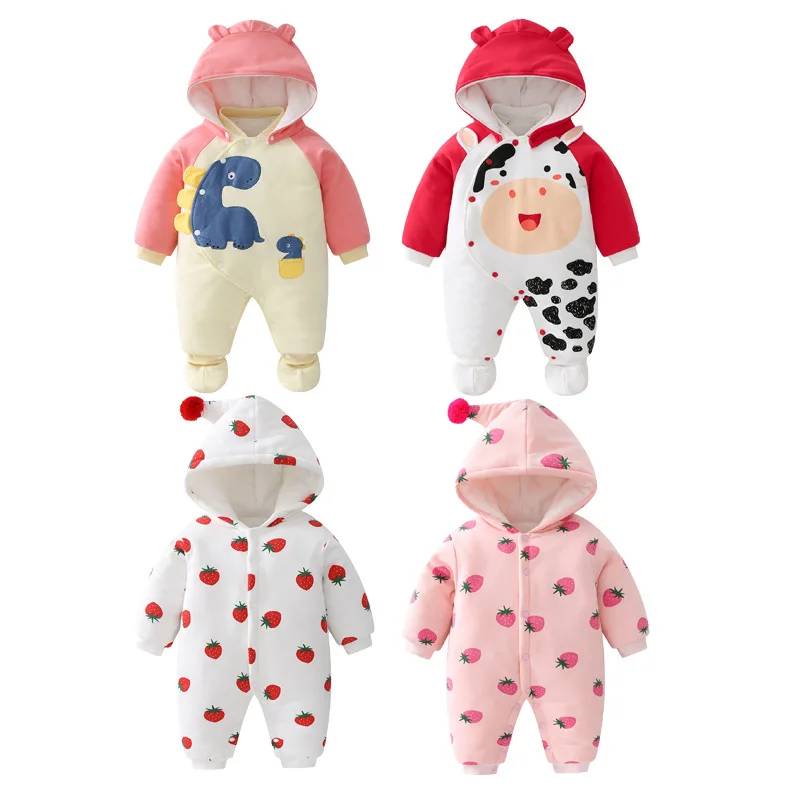 

Winter Baby Rompers Boys Girls Jumpsuits 100% Cotton Newborn Long Sleeve Baby Climbing Clothes Baby Infant Costumes Pajamas