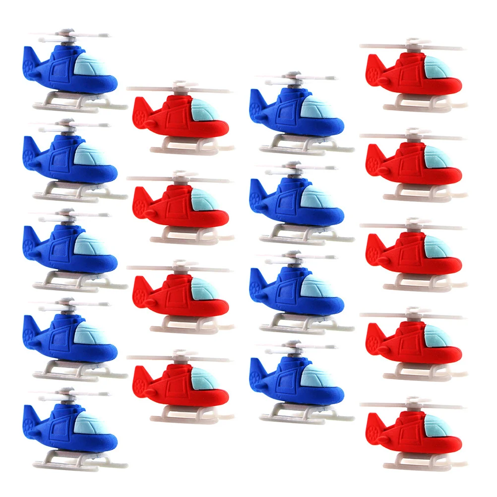 

18Pcs Eraser Helicopter Eraser Cartoon Student Rubber Lovely Helicopter Decor Cartoon Helicopter for Children School Awards
