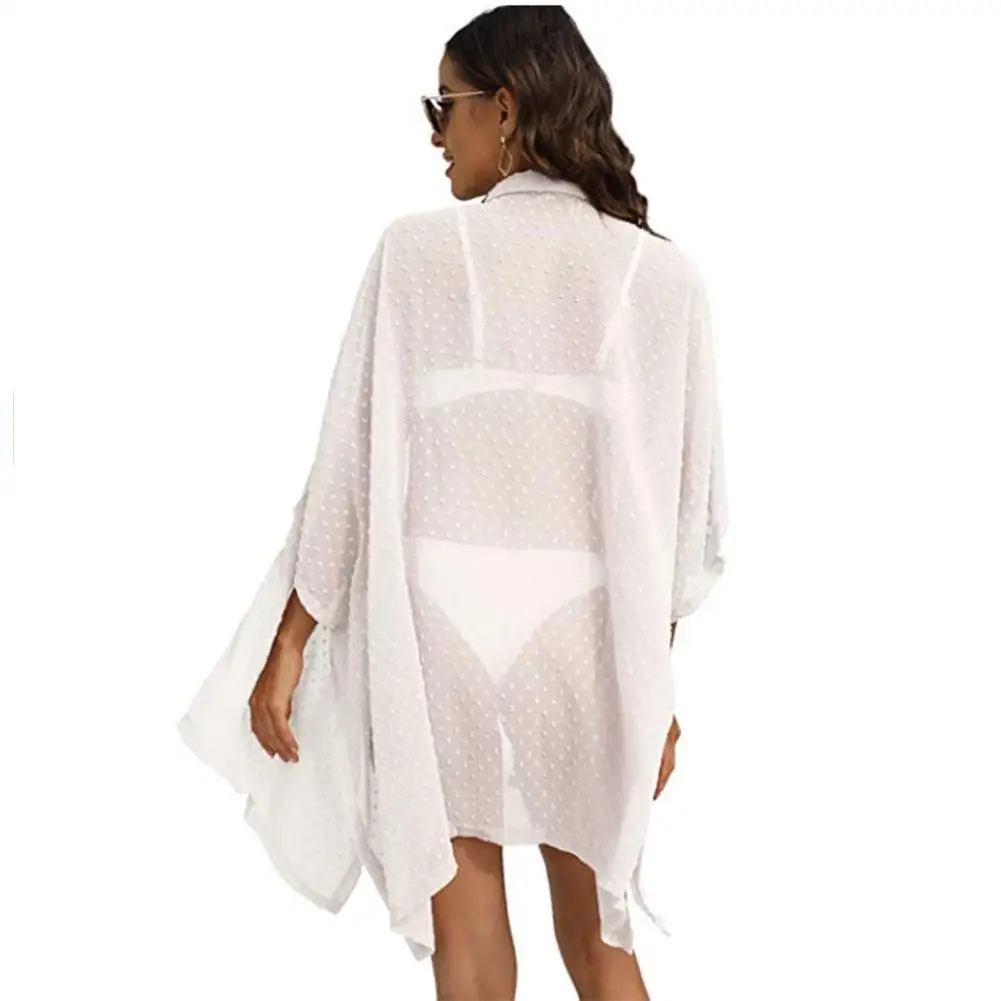 

Women's Beach Blouse Summer Button Swimsuit Shirts Sunscreen Bikini Cover Up Tops Fashion Dress Blouses Sun Protection Cardigan