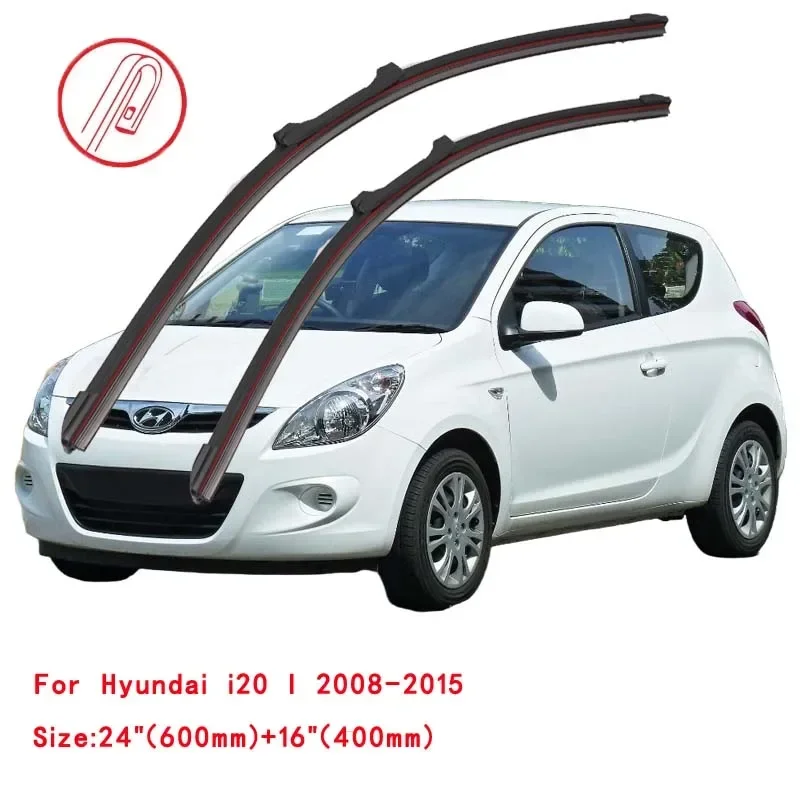 Фото Для Hyundai i20 Hatchback Coupe PB GB IB BC BI 2008 2010 2014 2016 2018 2020 2021 2022 Двойные резиновые щетки стеклоочистителя для автомобиля №3