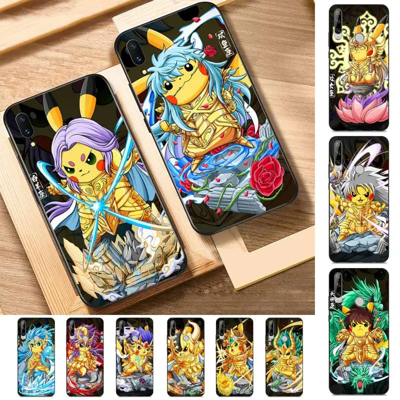 

BANDAI 12 Constellations Pikachu Phone Case for Huawei Y 6 9 7 5 8s prime 2019 2018 enjoy 7 plus