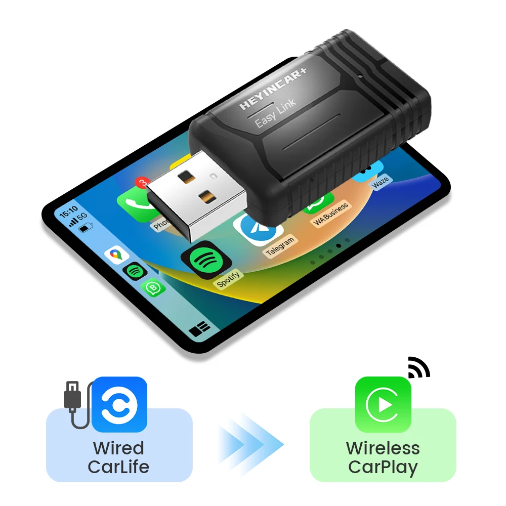 

Новый адаптер HEYINCAR CarLife для беспроводной CarPlay для Hyundai Kia Toyota Honda BAIC FAW GAC Яндекс Карты Навигация s