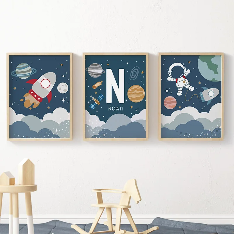 Настенная картина на холсте космическая ракета