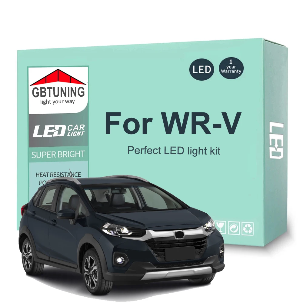 

8 светодиодный т., светодиодные лампы для внутреннего освещения для Honda WR-V WRV 2017 2018 2019 2020 2021 2022