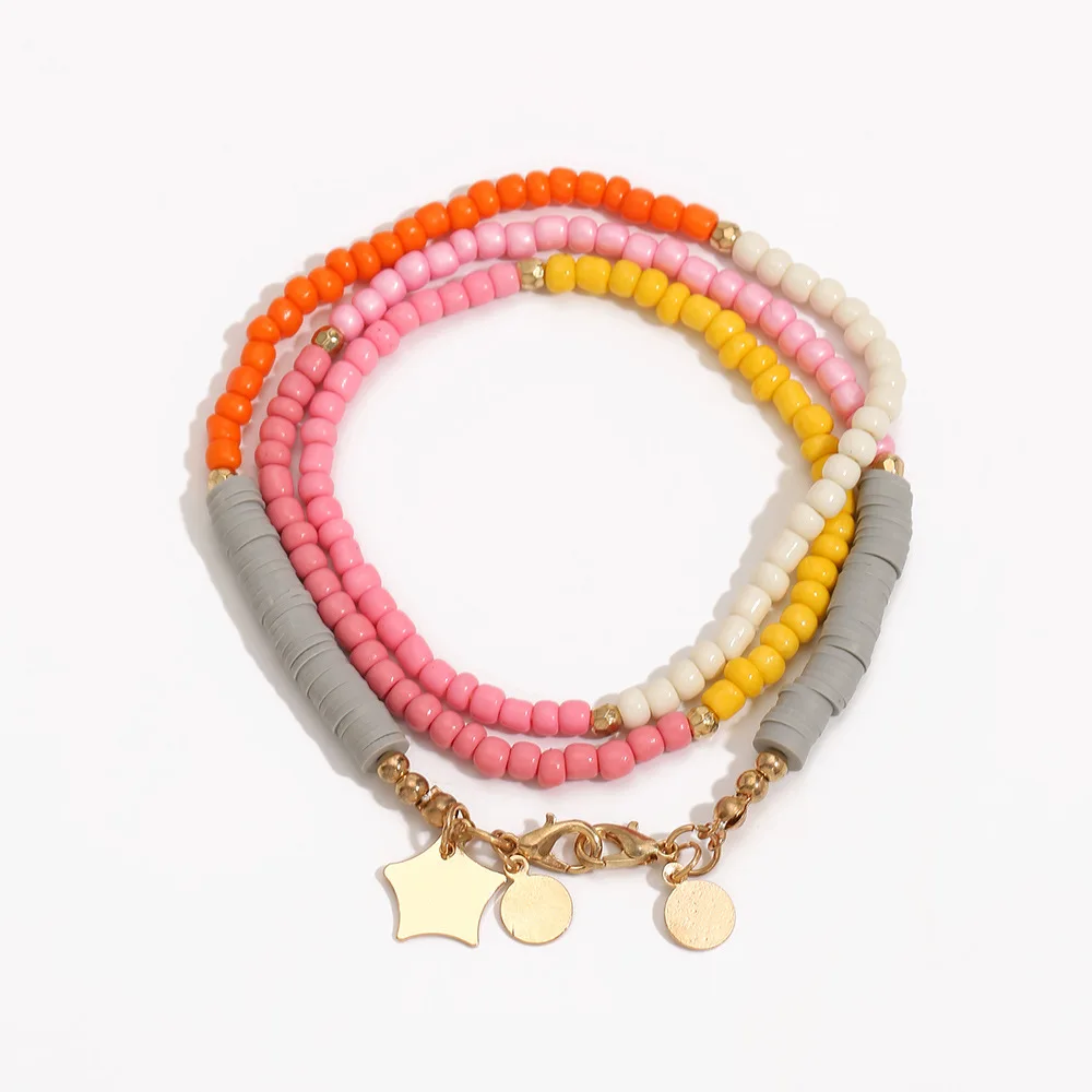 

Star Personalized Beaded Bracelet Colorful Rice Bead Bracelet