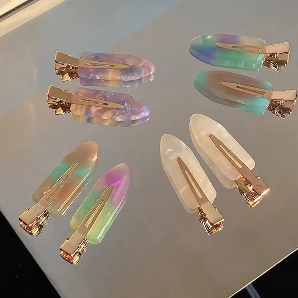 

Новая бесшовная заколка для волос с уксусной кислотой, боковая челка, женский зажим для волос для макияжа, аксессуары, головной убор, одна бе...