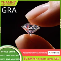 with credentials 0 1 to 0 3ct gh color moissanite round lab grown diamond test positive moissanita gemstone engravement code