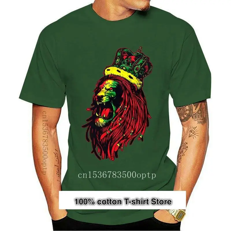 

Camiseta del rey RASTA LION, ropa personalizada con estampado ambiental, barata, venta al por mayor, nueva