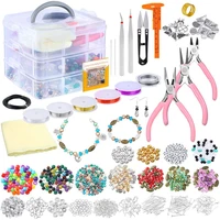 jewelry making supplies kit beads jewelry charms findings pearl spacer beads wire cord pliers caliper