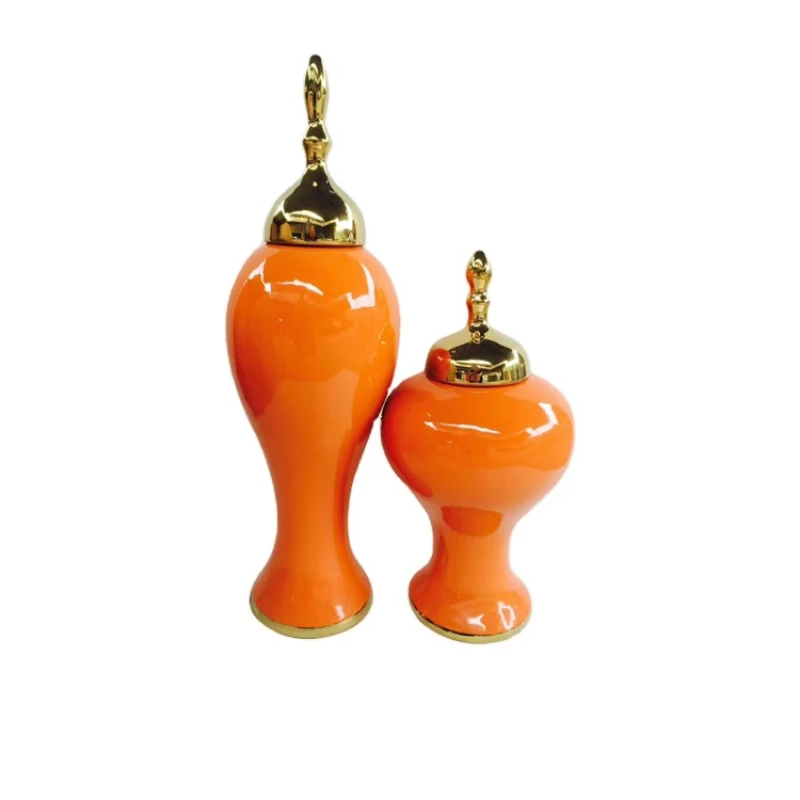

Decorative Gold Ginger Pot Ceramic Storage Jar
