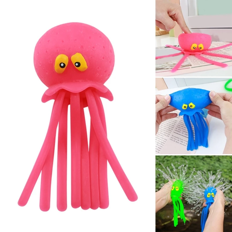 

Octopus Shape Toy Soft Sponge Animal Just Punch/Pinch Stress Relief Toy Water Toy Swimming Pool Water Toy