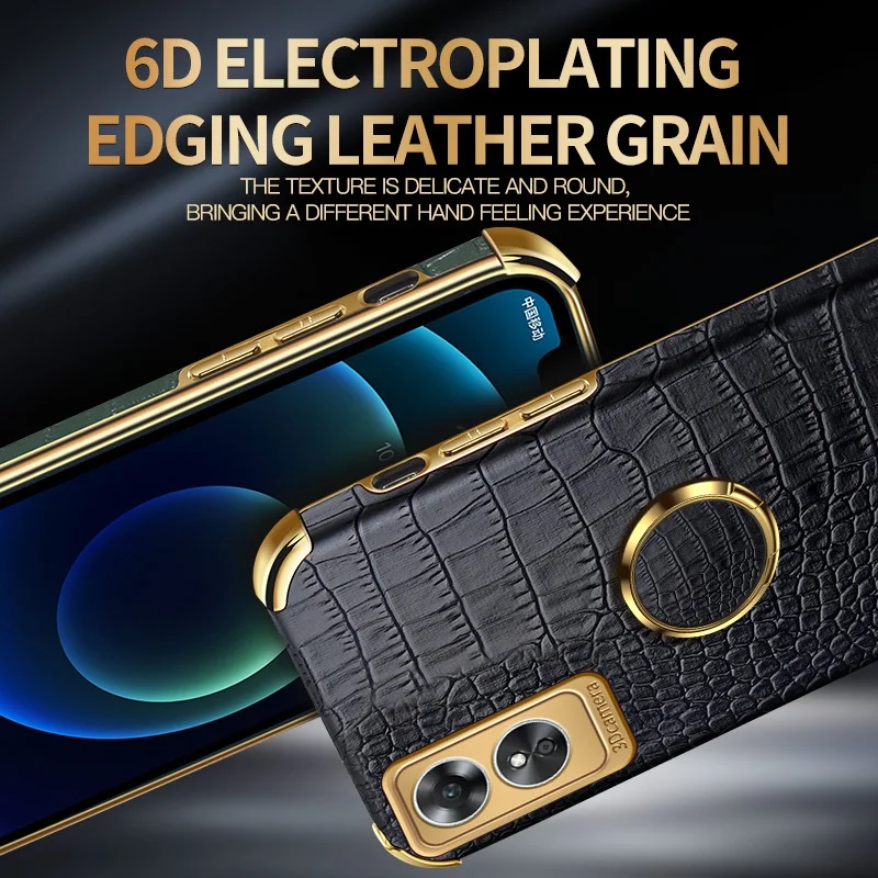 Роскошный чехол для OPPO Reno 8T 4G A17 A58 A97 задняя крышка кольцо-держатель силиконовый A1